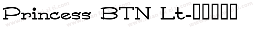 Princess BTN Lt字体转换